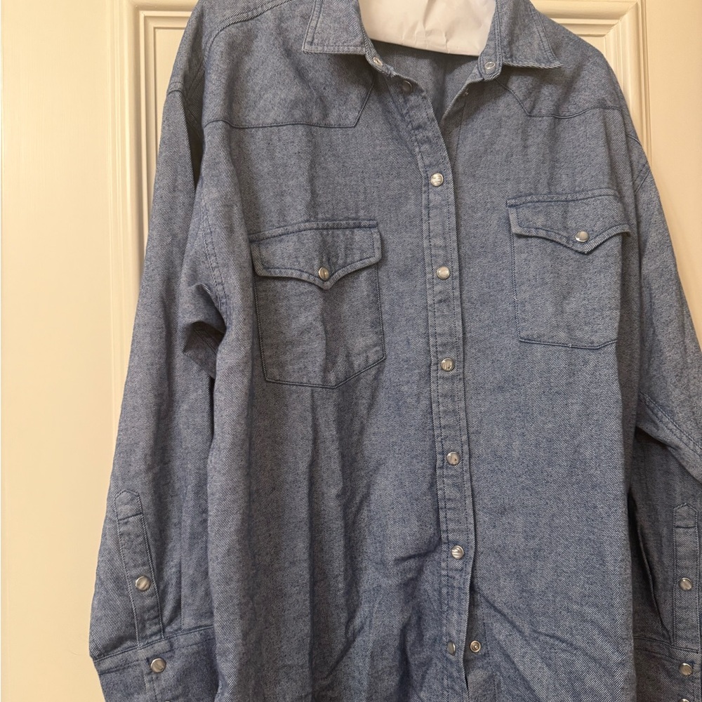 J. Crew Striped Blue Shirt